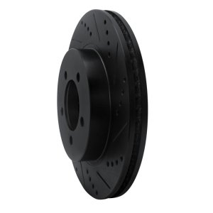 Ford Explorer Brake Rotor (1) - Front Right - R1 Concepts - Drilled & Slotted - Black - `02-`05